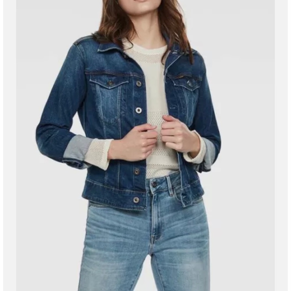 $170 NWOT G Star Raw Slim Fit Stretch Denim Jacket Size M